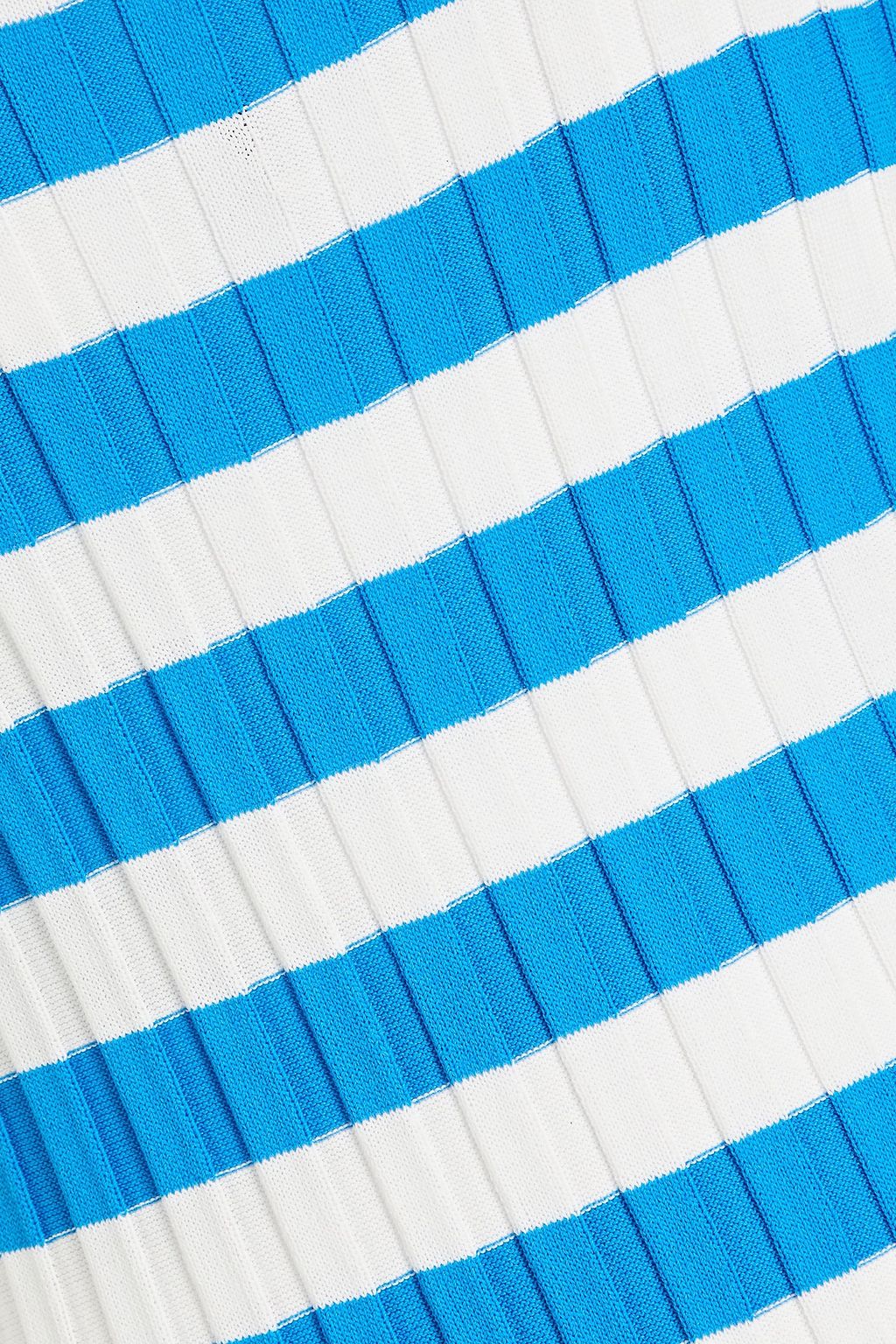 SOLID & STRIPED فستان متوسط الطول  «ذا كيمبرلي» من نسيج محبوك مضلّع ومخطط