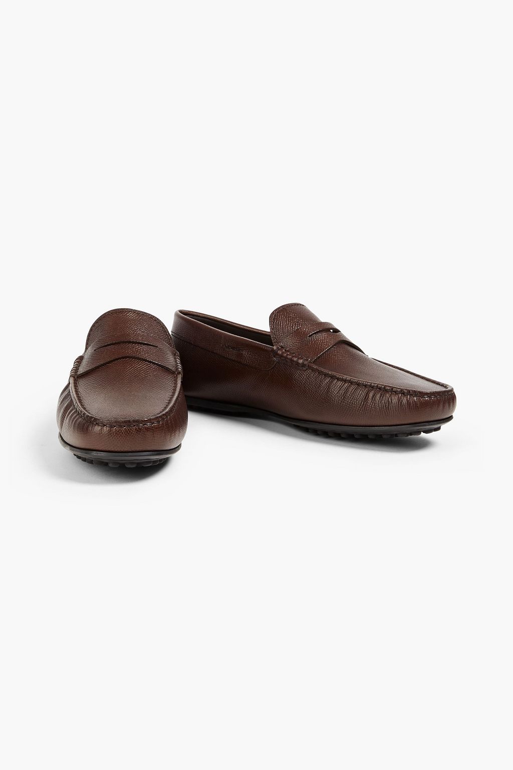 TOD'S Textured-leather driving shoes