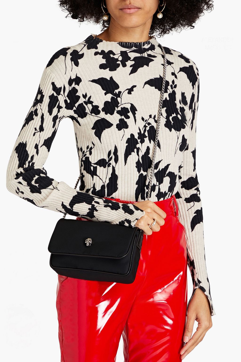 ALEXANDER MCQUEEN Skull faille shoulder bag