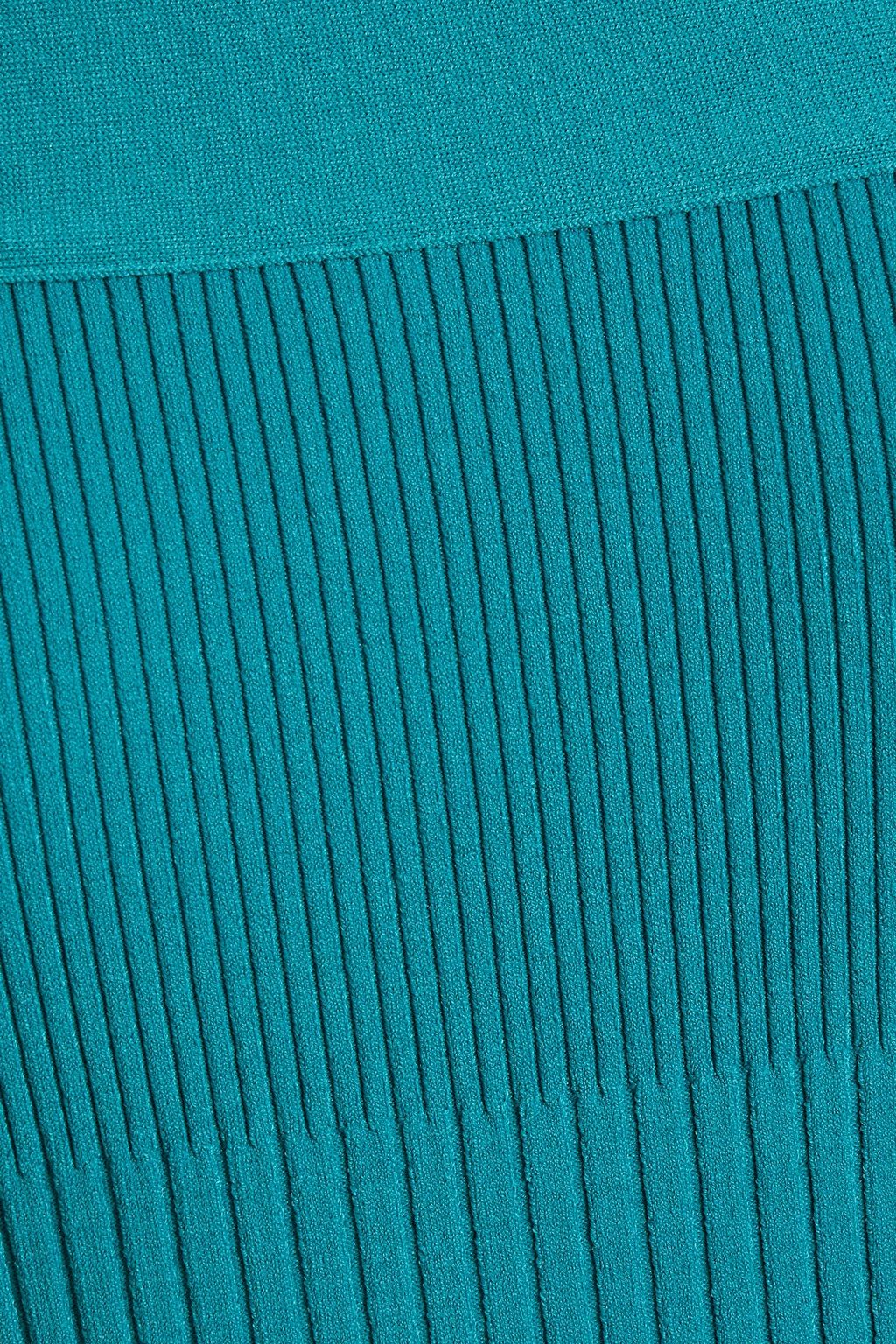 HERVÉ LÉGER Ribbed-knit midi skirt
