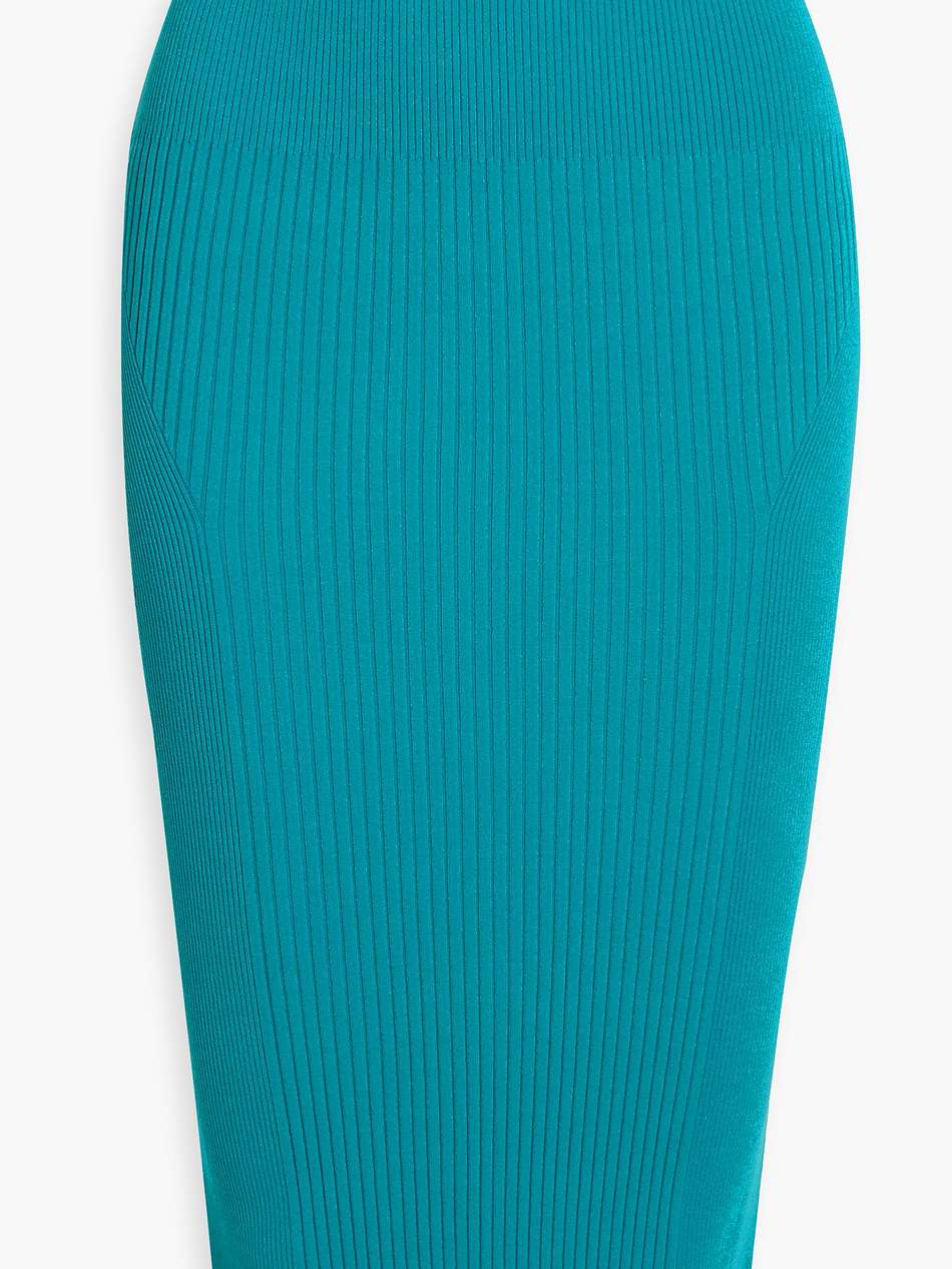 ribbed-knit midi skirt