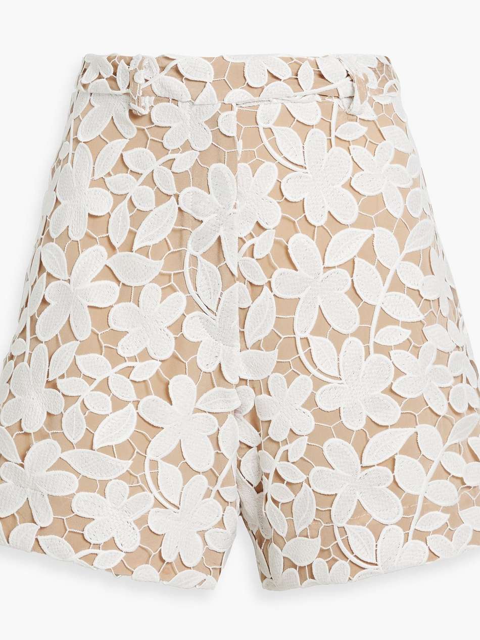 guipure lace shorts