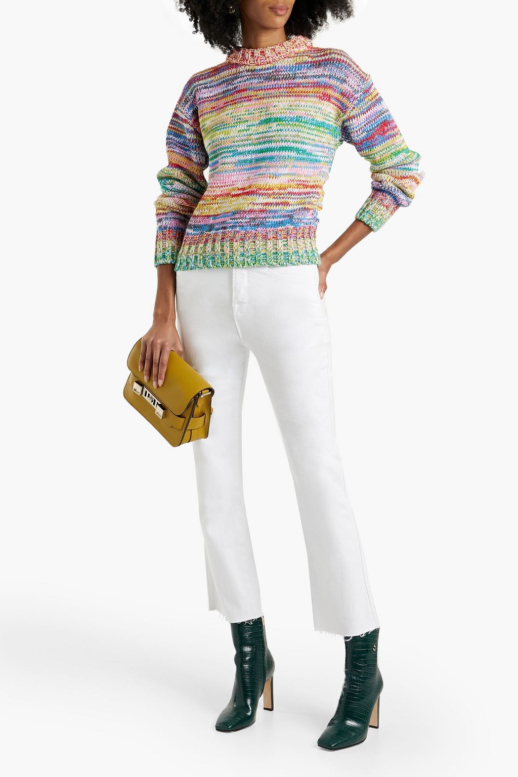 OSCAR DE LA RENTA Marled cotton sweater