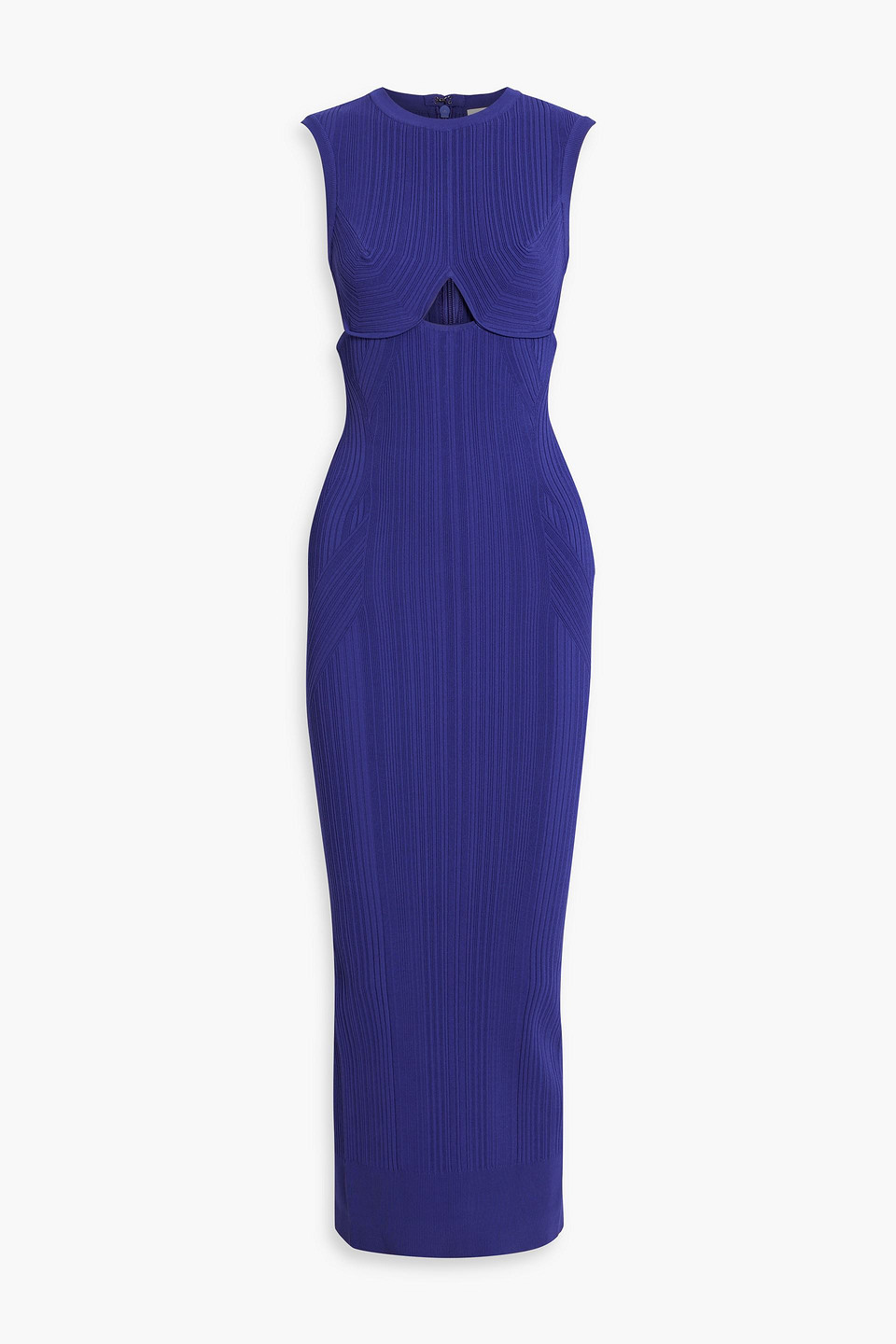 Hervé Léger Cutout ribbed-knit gown