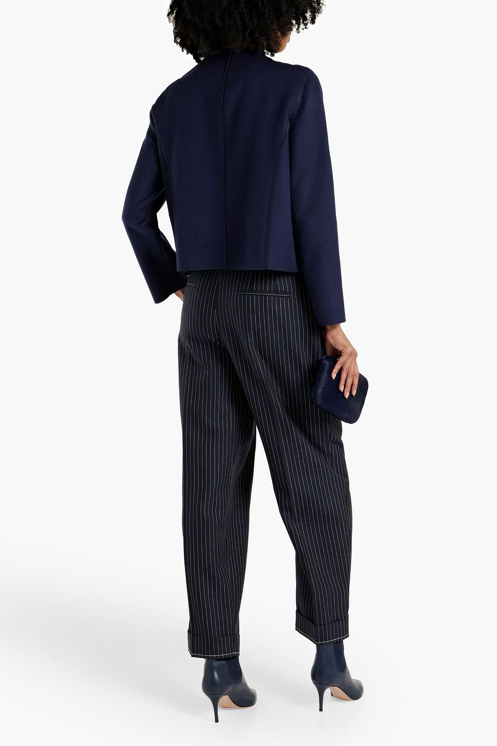 OSCAR DE LA RENTA Wool and cashmere-blend felt jacket