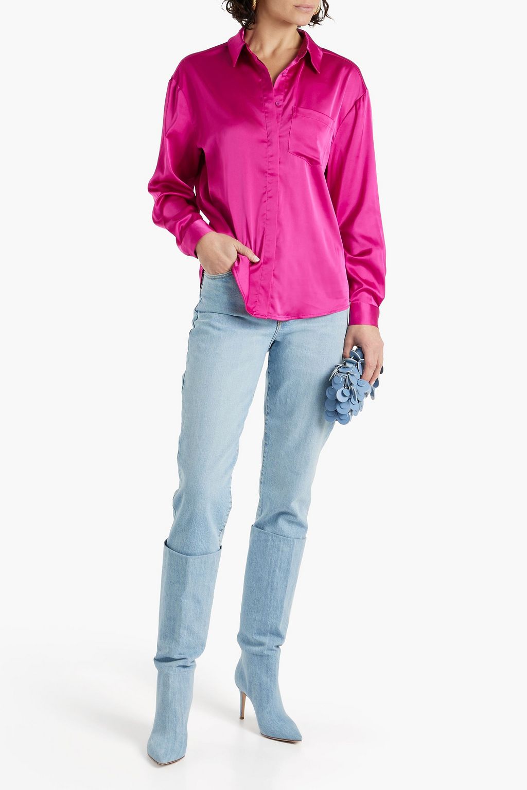 WALTER BAKER Bella satin shirt