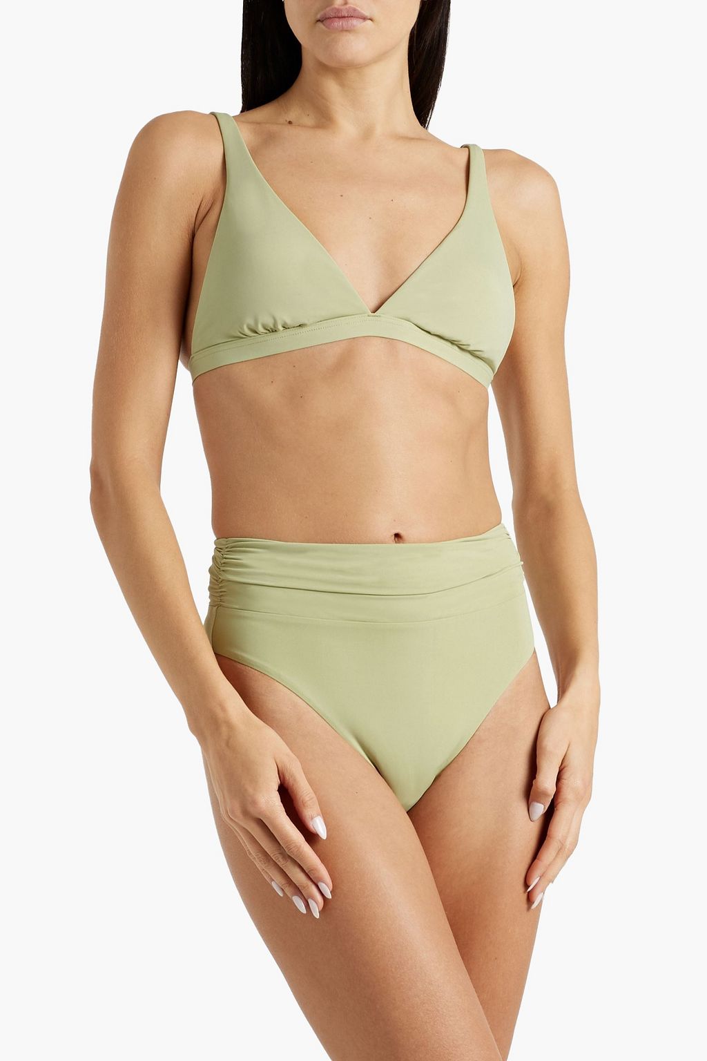 SEAFOLLY Rio ruched high-rise bikini briefs
