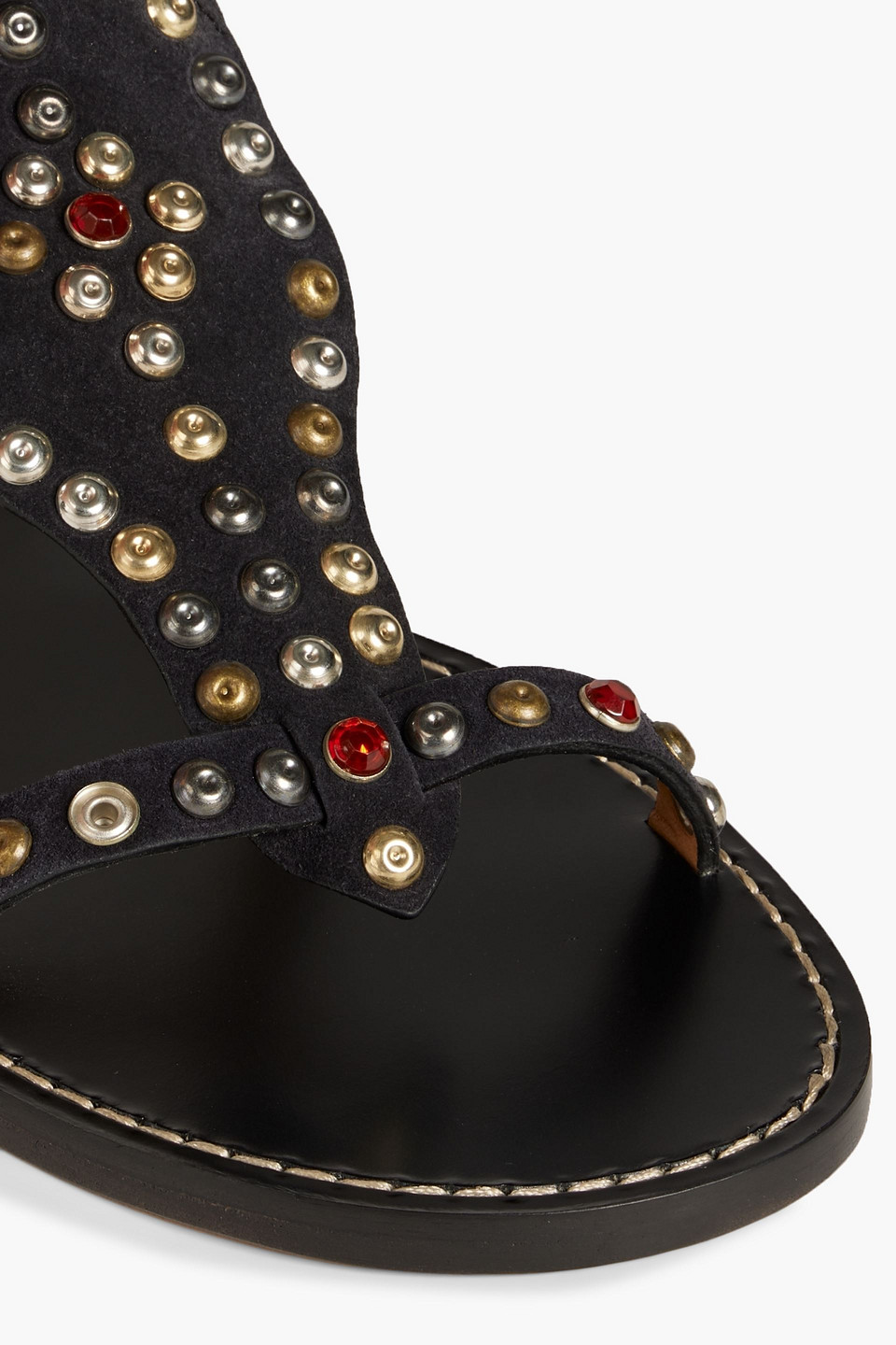 ISABEL MARANT JENADA STUDDED SUEDE SANDALS