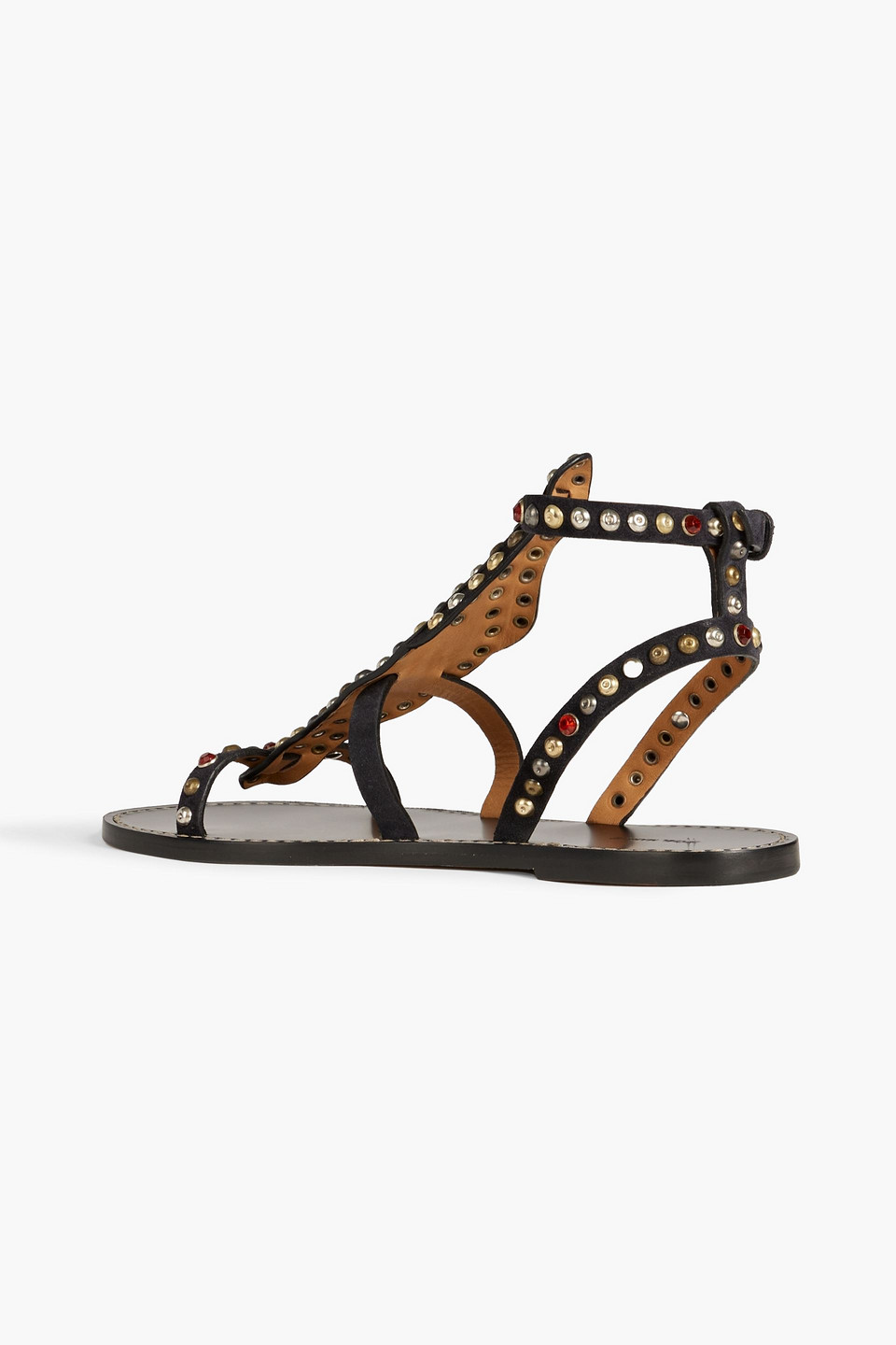 ISABEL MARANT JENADA STUDDED SUEDE SANDALS