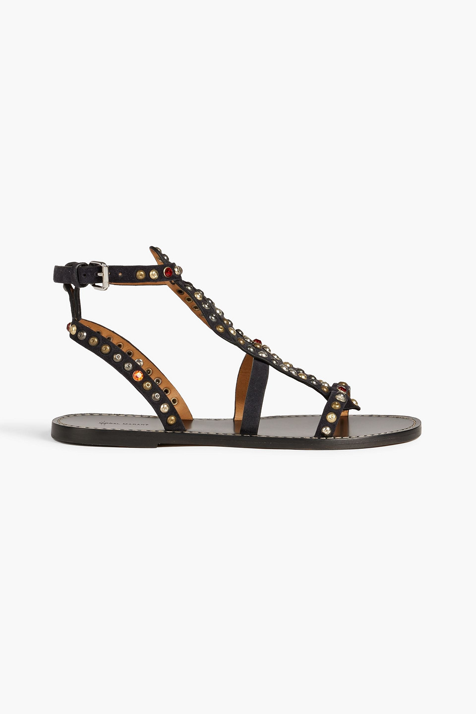 ISABEL MARANT JENADA STUDDED SUEDE SANDALS