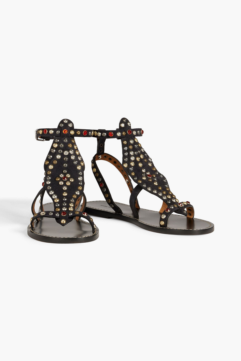 ISABEL MARANT JENADA STUDDED SUEDE SANDALS
