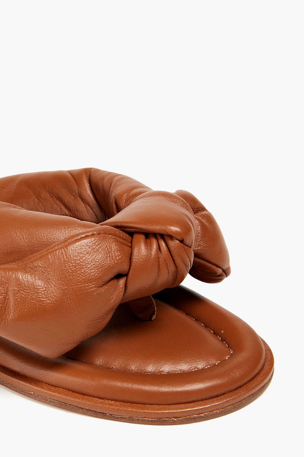 ALEXANDRE BIRMAN Soft Clarita レザー サンダル リボン付き パッド入り