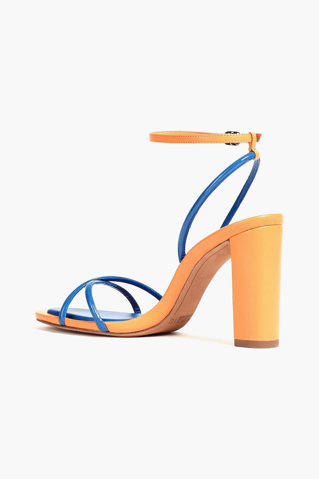 ALEXANDRE BIRMAN 엘리사 투톤 스무스 & 페이턴트 가죽 샌들