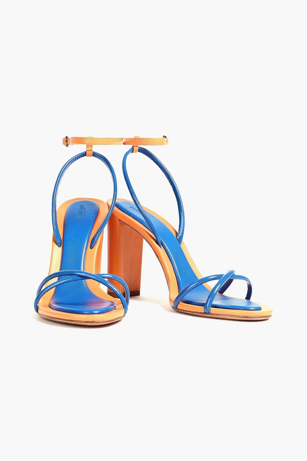 ALEXANDRE BIRMAN 엘리사 투톤 스무스 & 페이턴트 가죽 샌들