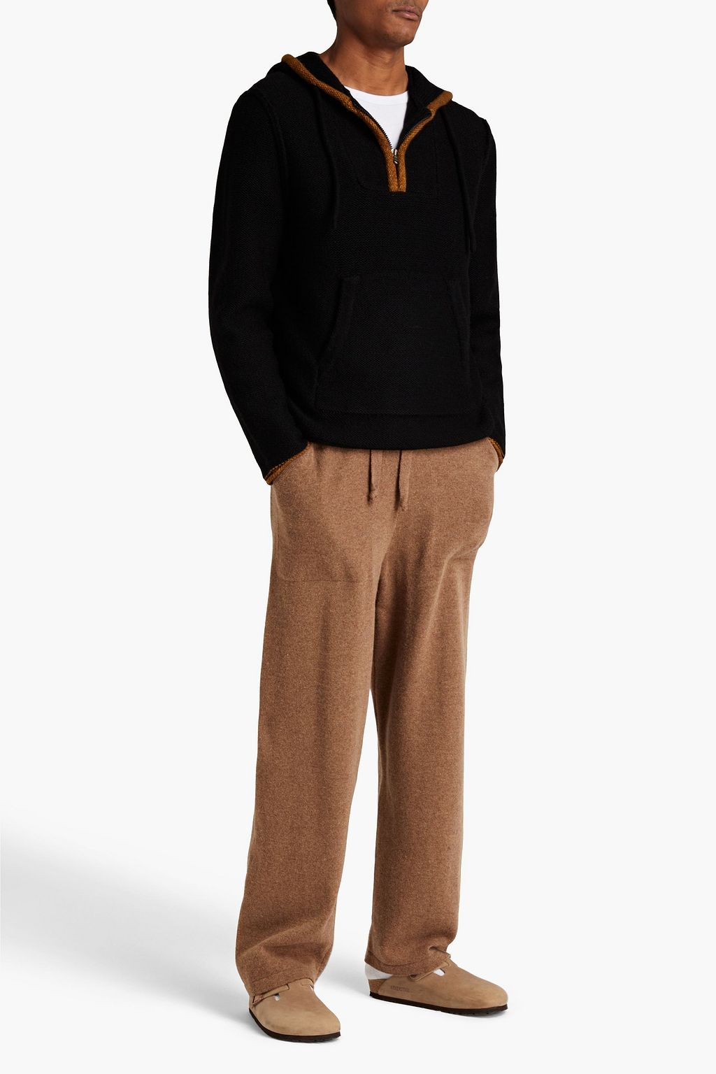 JAMES PERSE Knitted zip-up hoodie