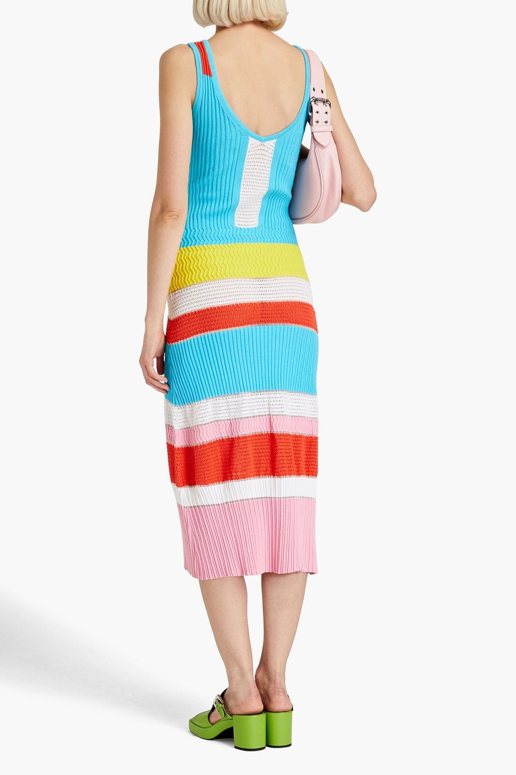 SOLID & STRIPED The Sophie striped crochet-knit midi dress | THE OUTNET