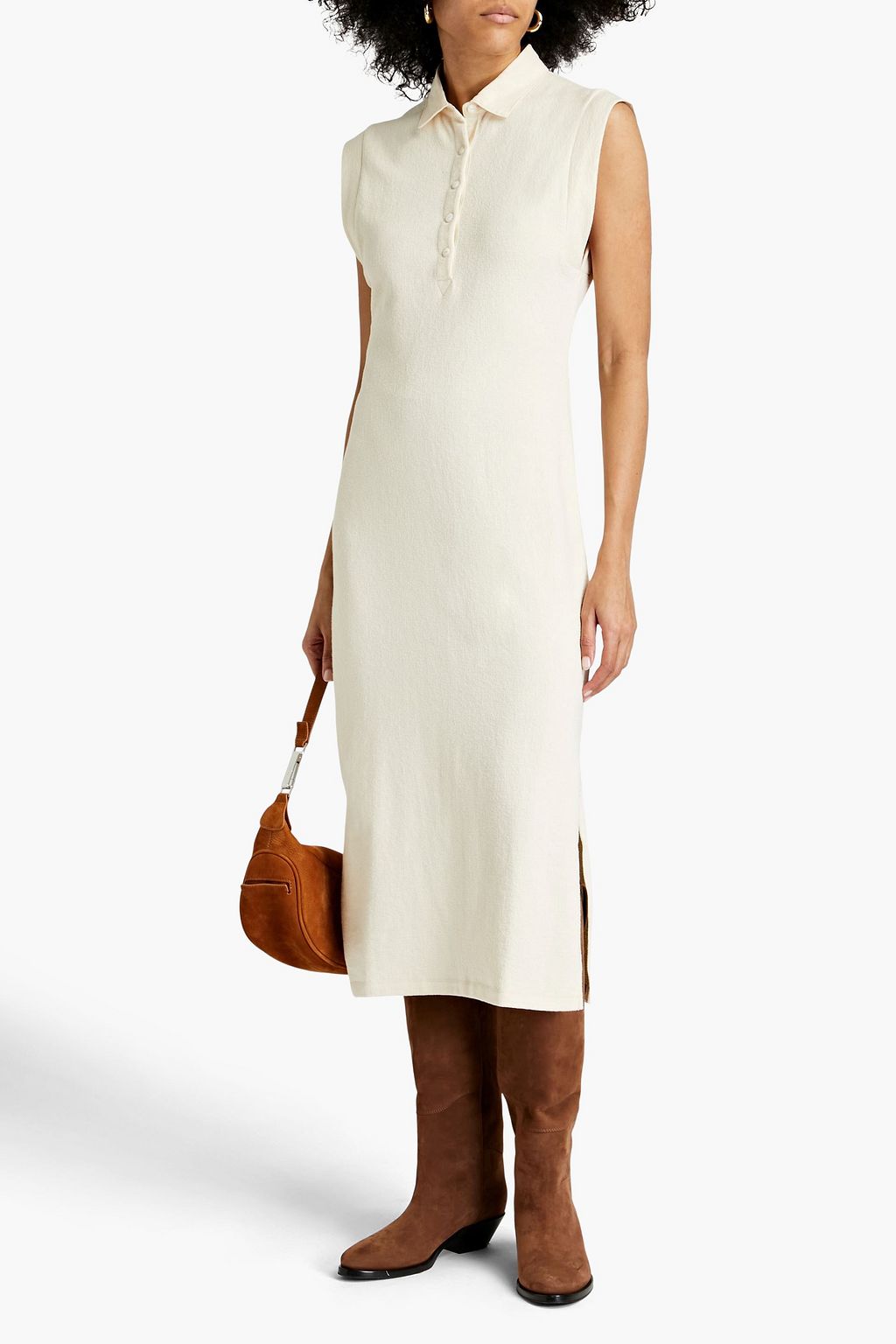 RAG & BONE Mckenna ribbed cotton-jersey midi dress