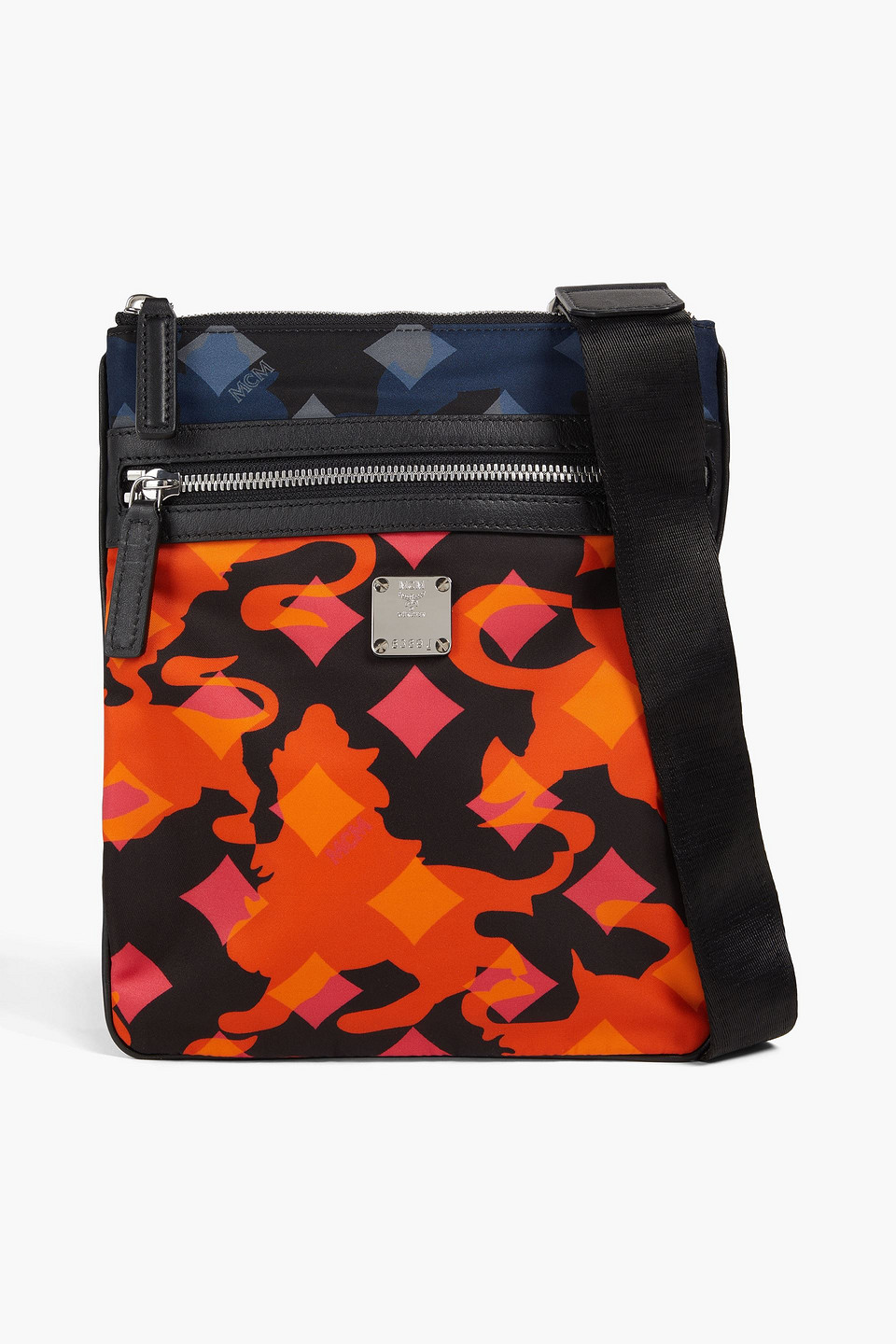 Mcm Dieter Printed Shell Messenger Bag In Orange