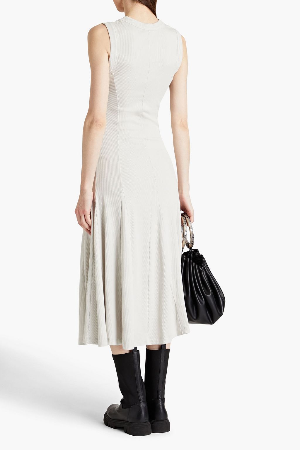 BITE STUDIOS Flared ribbed jersey midi dress