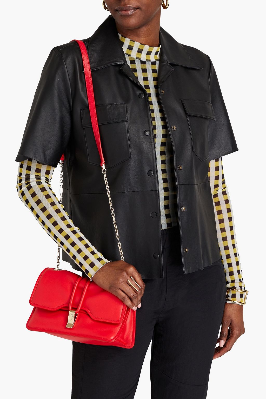 MCM Padded leather shoulder bag
