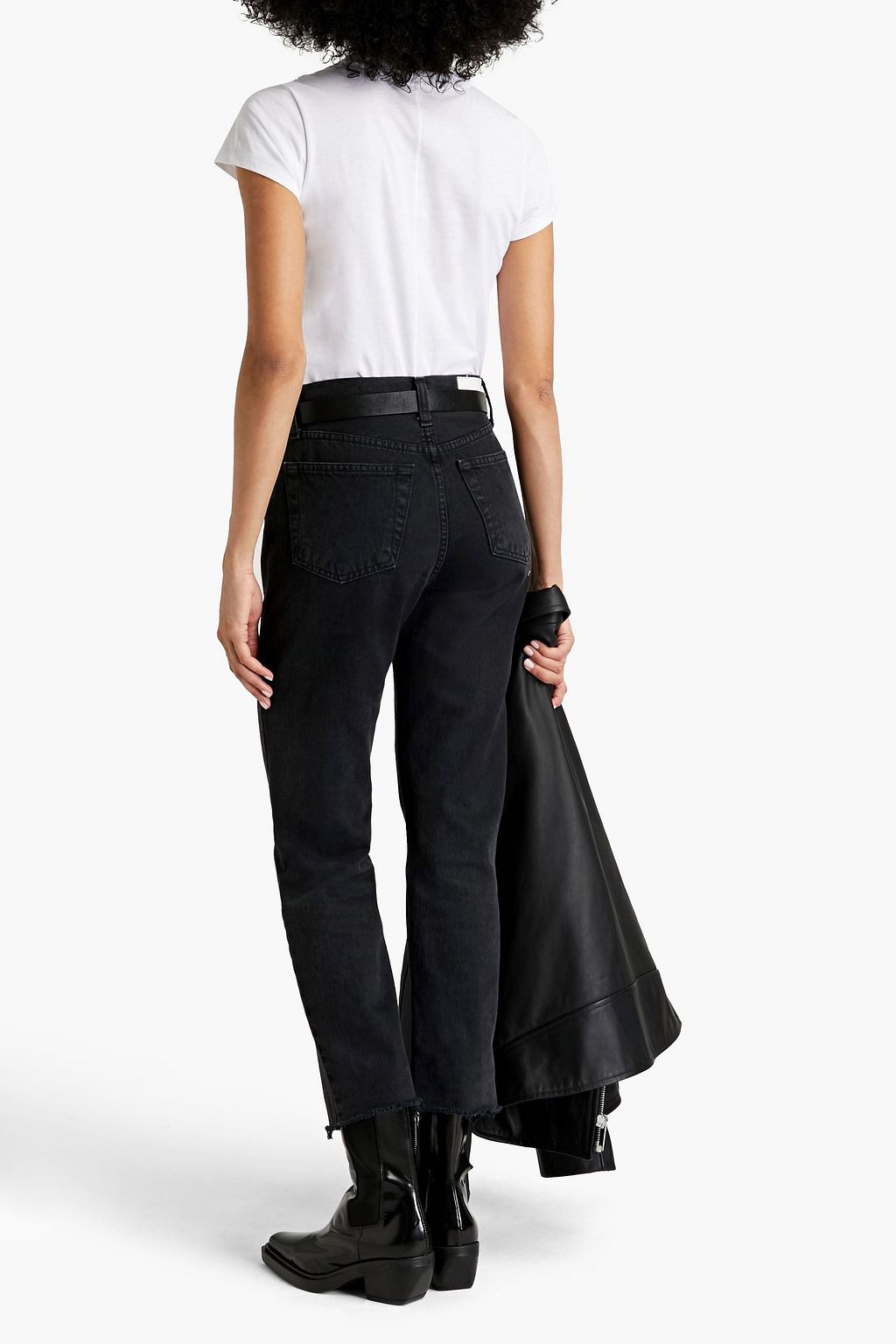 RAG & BONE Embroidered organic cotton-jersey T-shirt