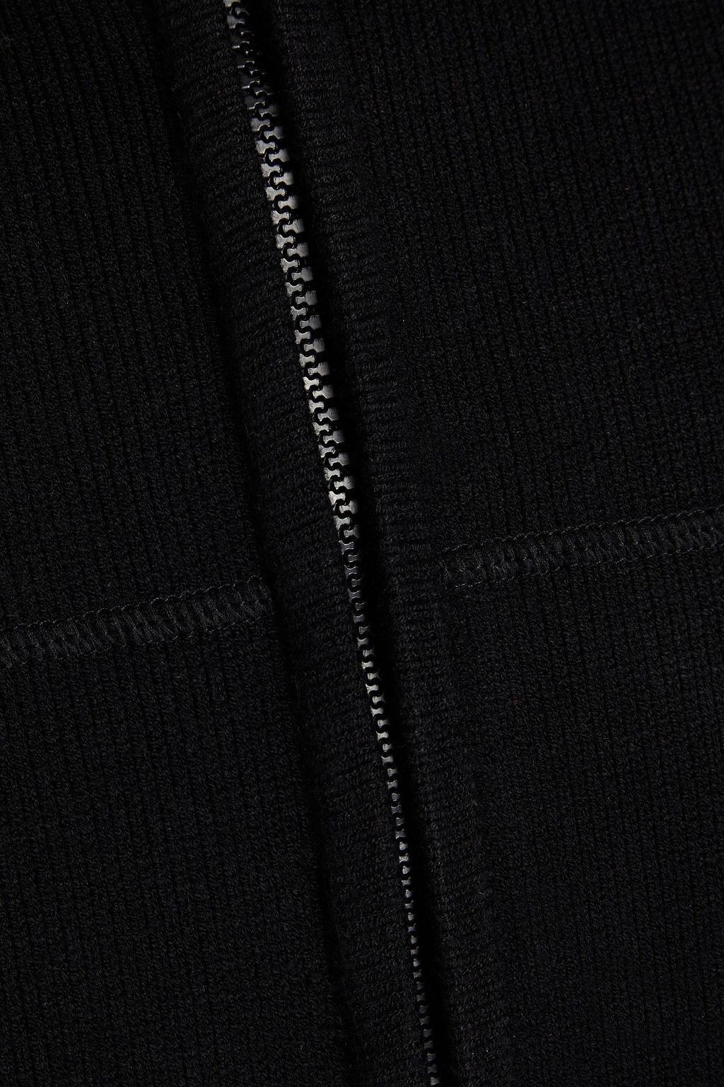 JAMES PERSE Ribbed-knit zip-up sweater