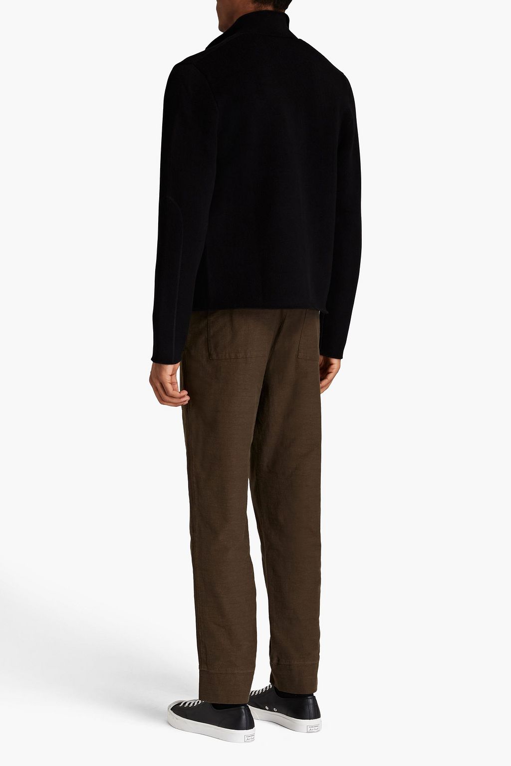 JAMES PERSE Ribbed-knit zip-up sweater