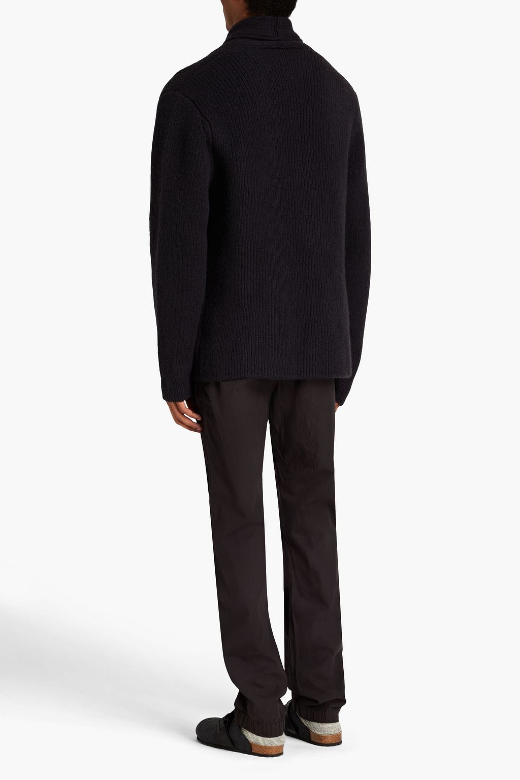 JAMES PERSE Brushed ribbed cashmere-blend cardigan