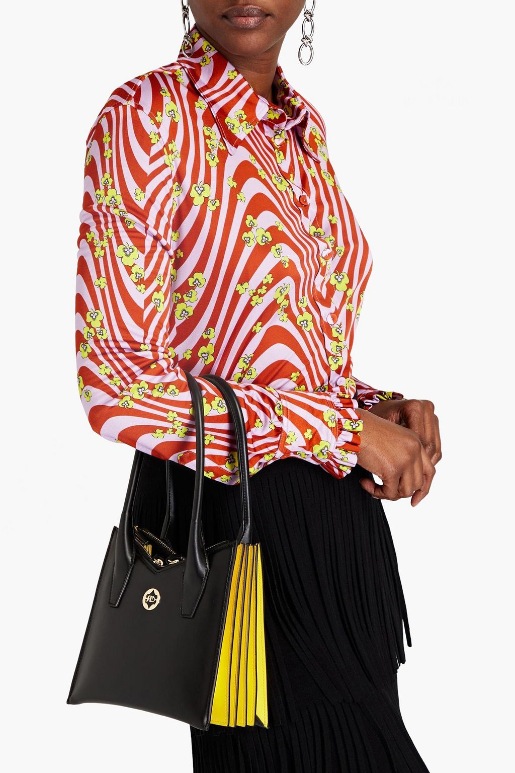 SARA BATTAGLIA Tati Plissé Toy faux leather tote