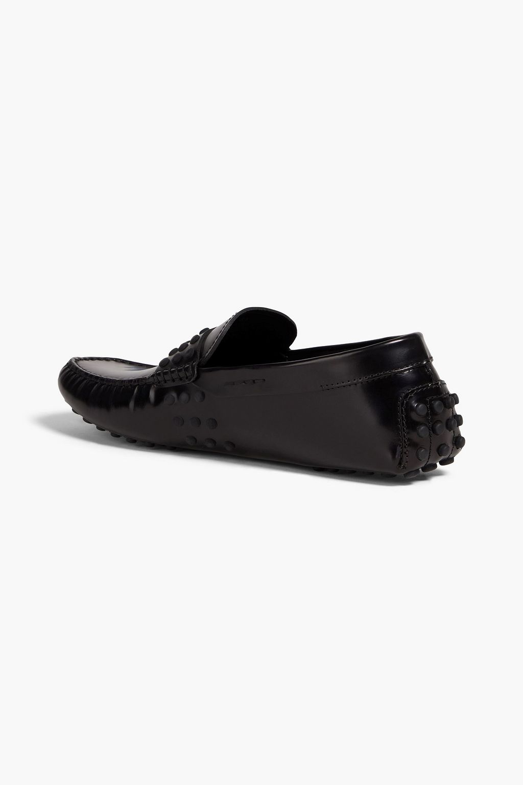 TOD'S Studded glossed-leather driving shoes