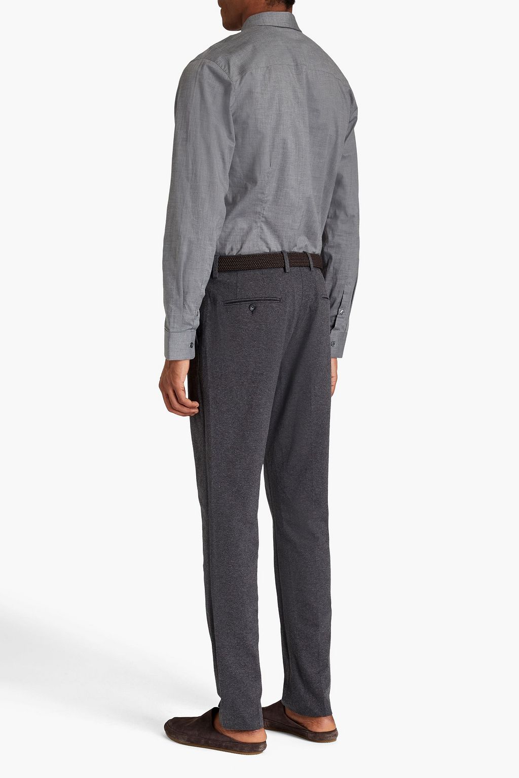 JAMES PERSE Stretch-cotton chambray shirt