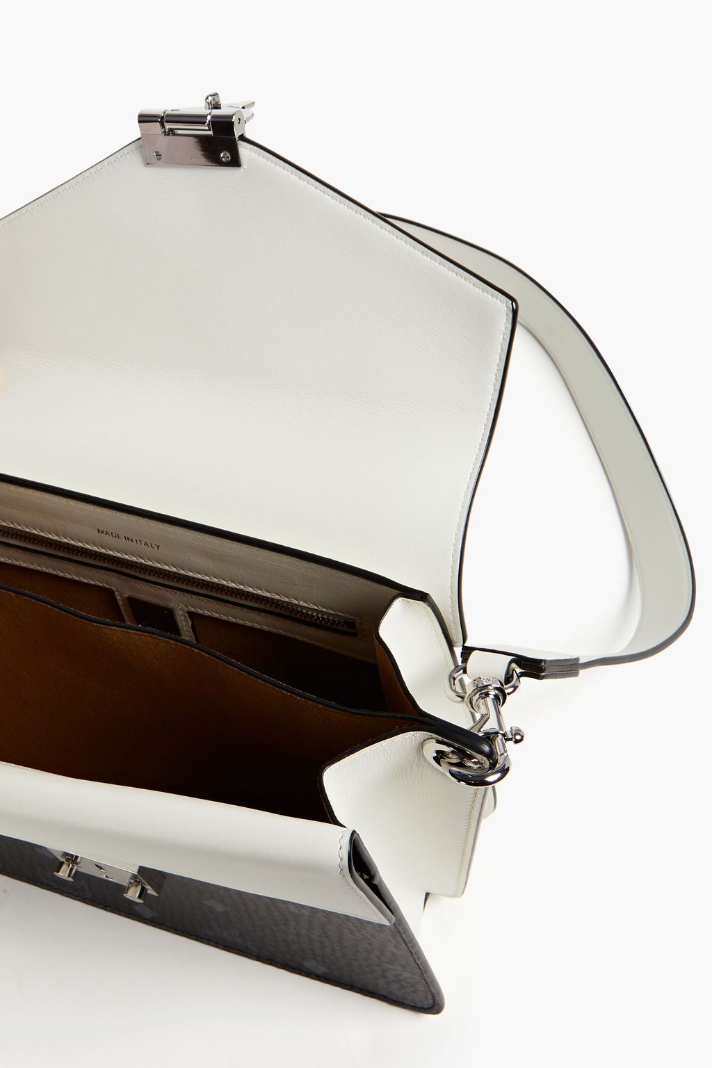 MCM Printed smooth and pebbled-leather shoulder bag