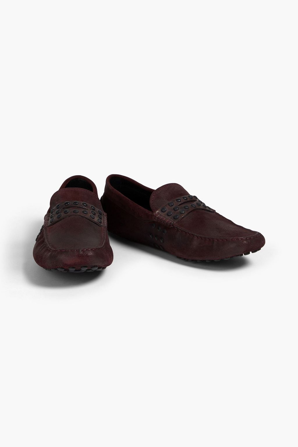 TOD'S Drivers aus beschichtetem Veloursleder mit Nieten