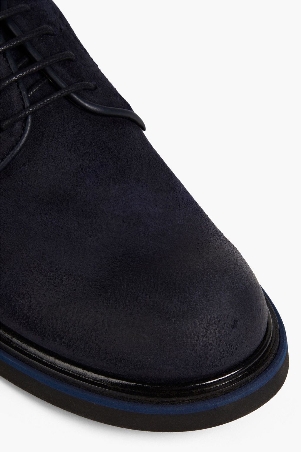 TOD'S Coated suede derby shoes