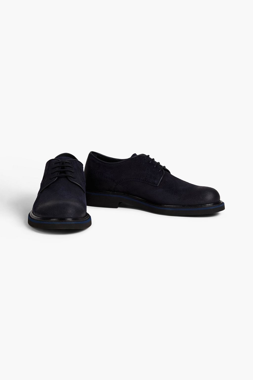 TOD'S Coated suede derby shoes
