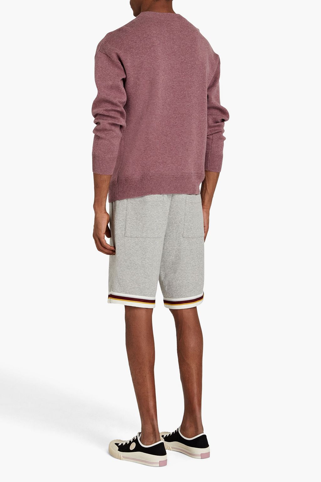 JAMES PERSE Mélange cotton-blend jersey shorts
