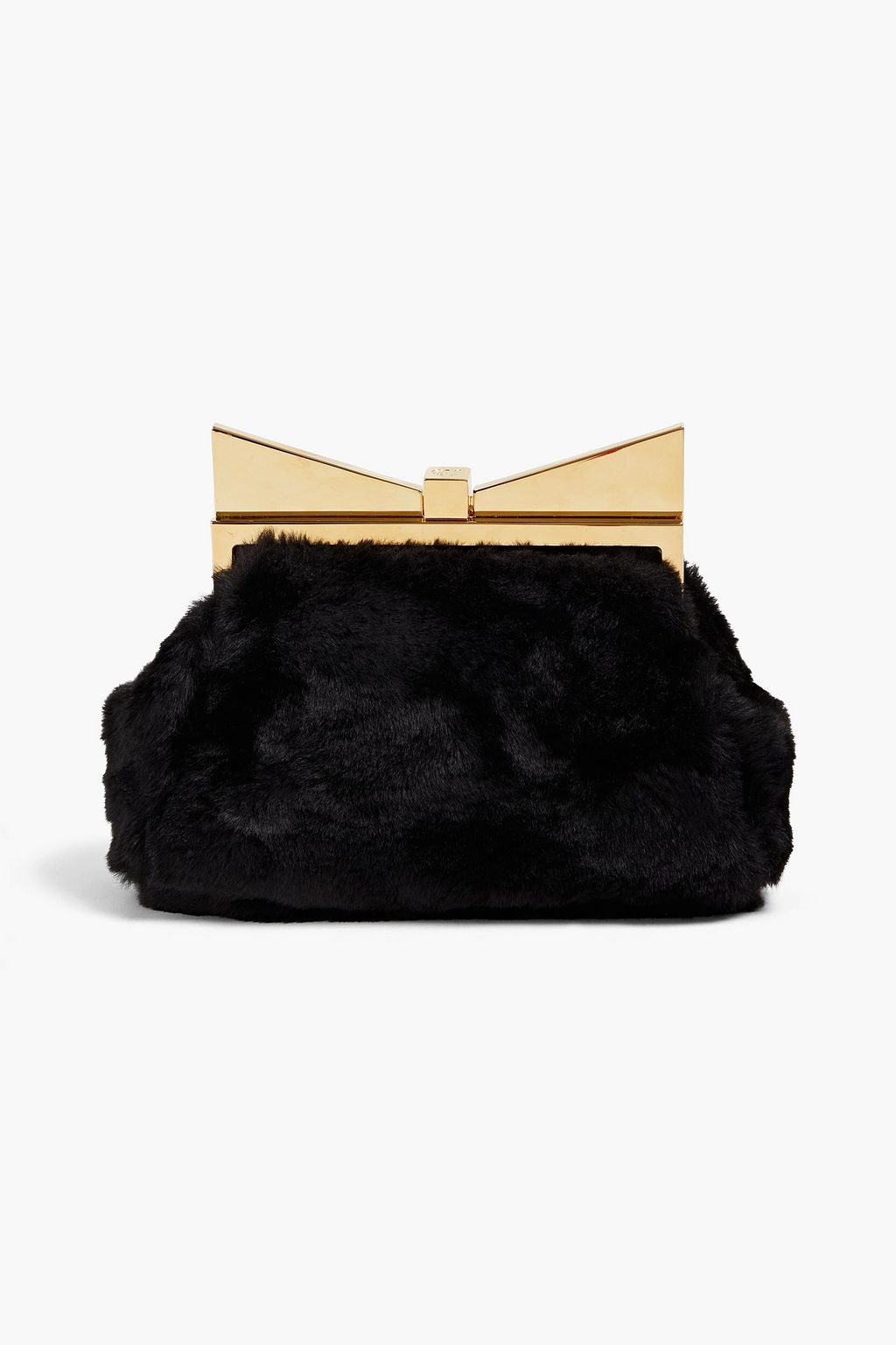 SARA BATTAGLIA Lady Me faux fur clutch | THE OUTNET