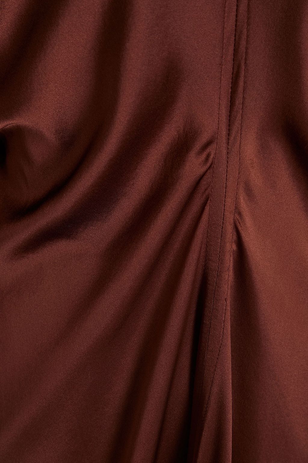 VICTORIA BECKHAM Ruched silk-satin midi dress
