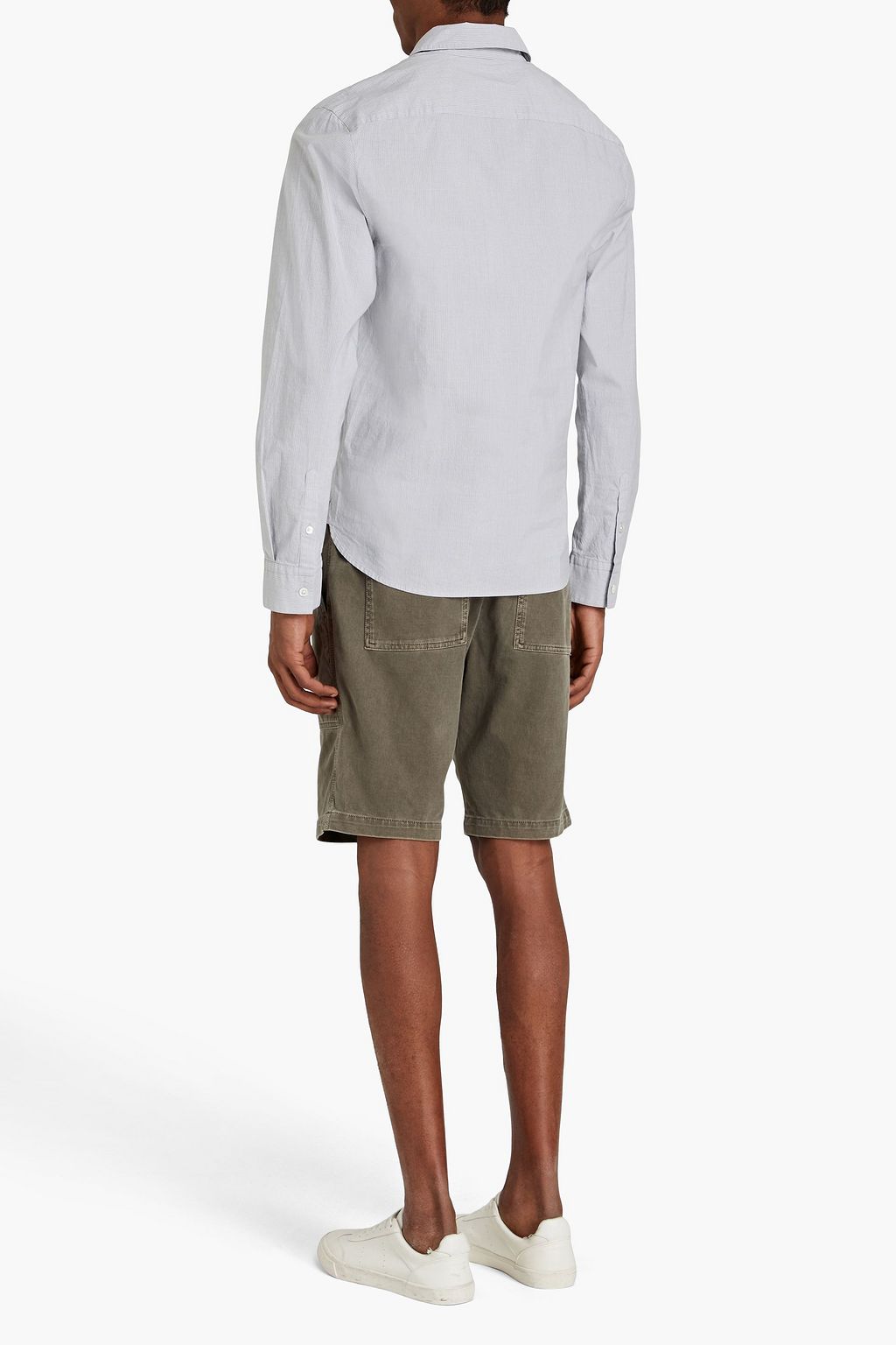 JAMES PERSE Poplin-trimmed cotton-jersey shorts