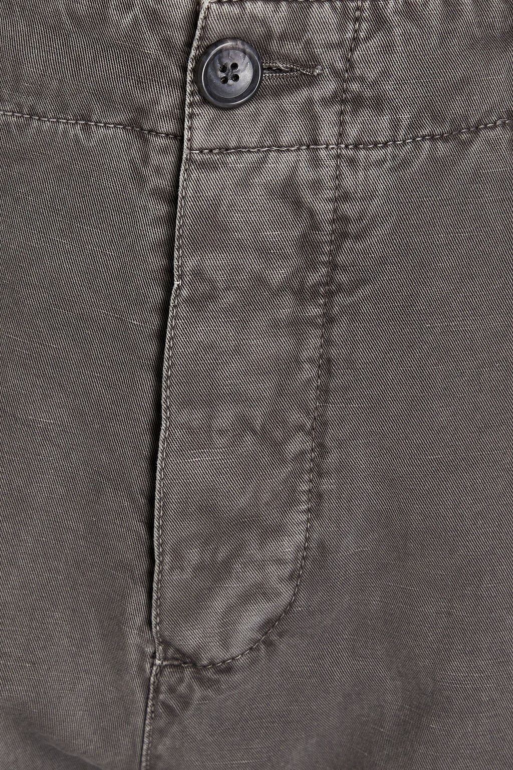 JAMES PERSE Cotton and linen-blend twill chinos