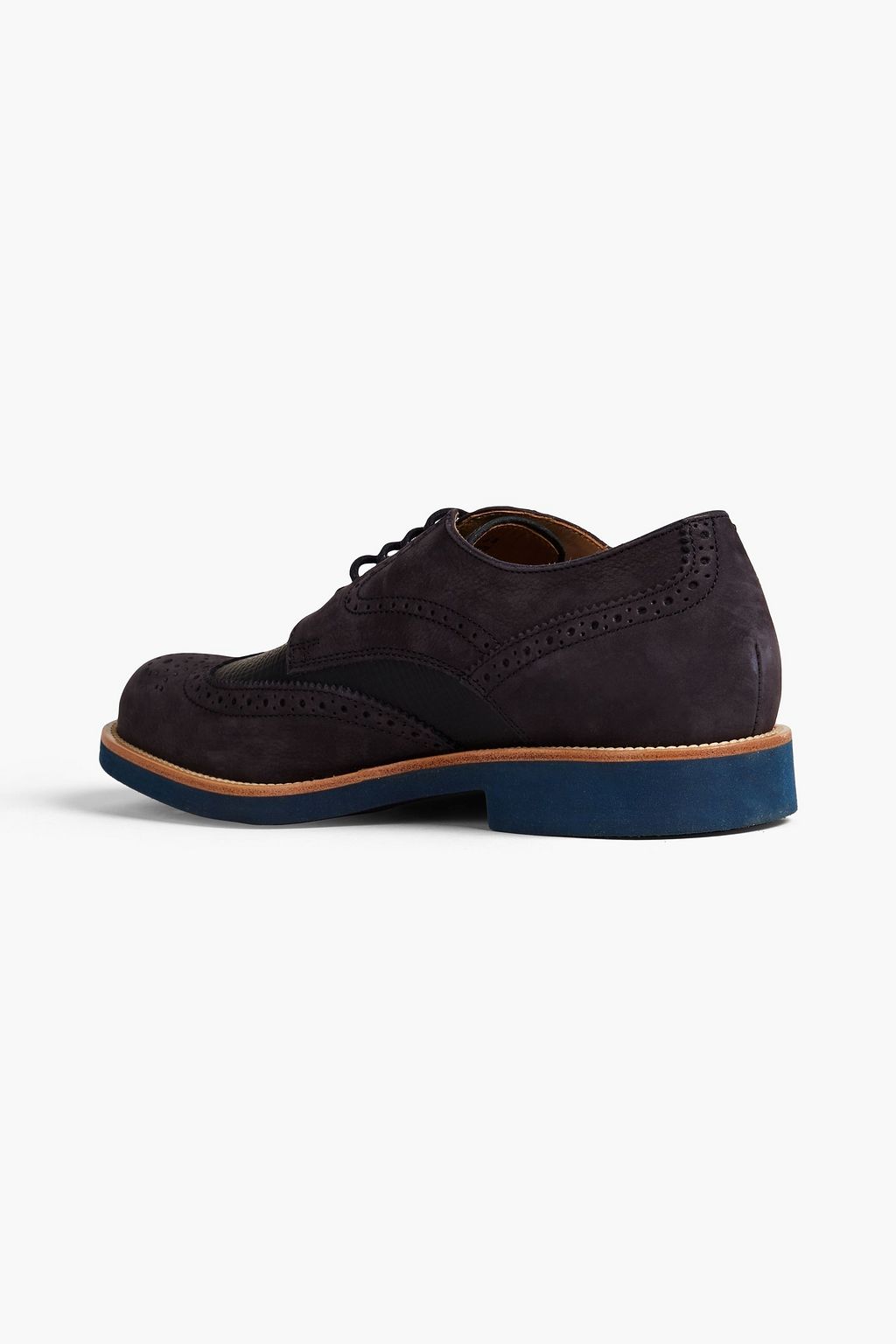 TOD'S Perforated two-tone nubuck Oxford brogues