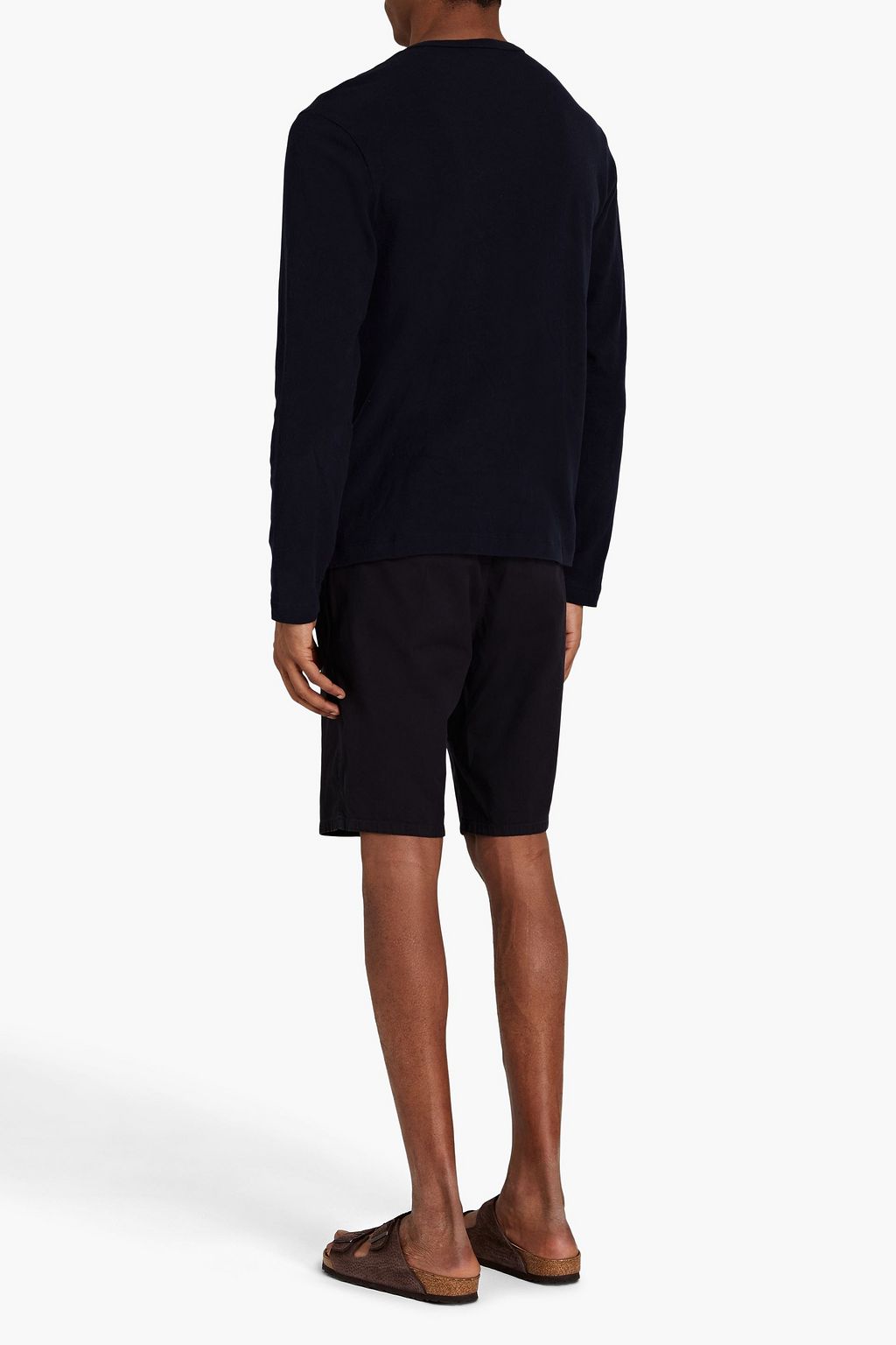 JAMES PERSE Cotton-blend jersey Henley T-shirt