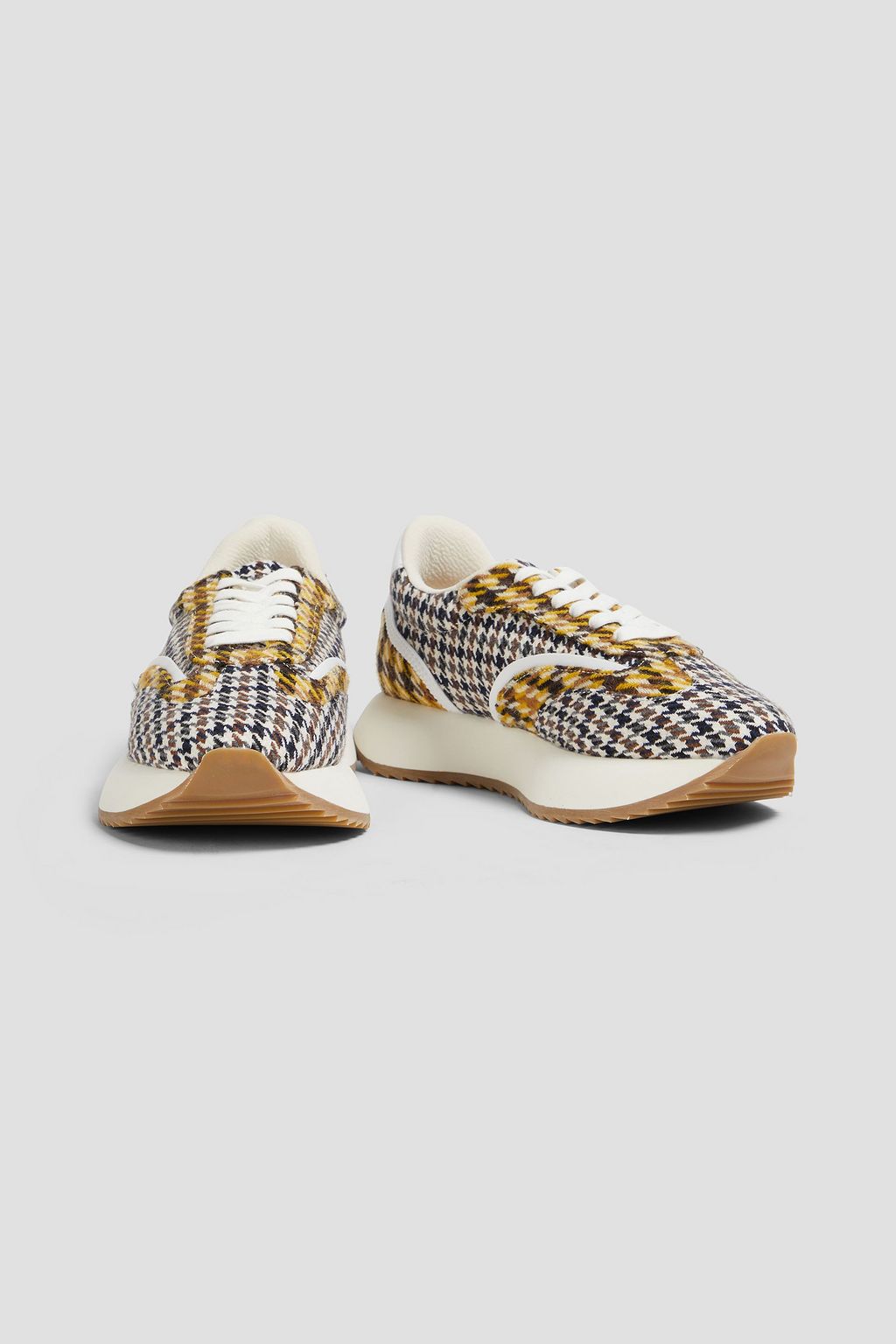 GOOD NEWS Kook houndstooth tweed sneakers