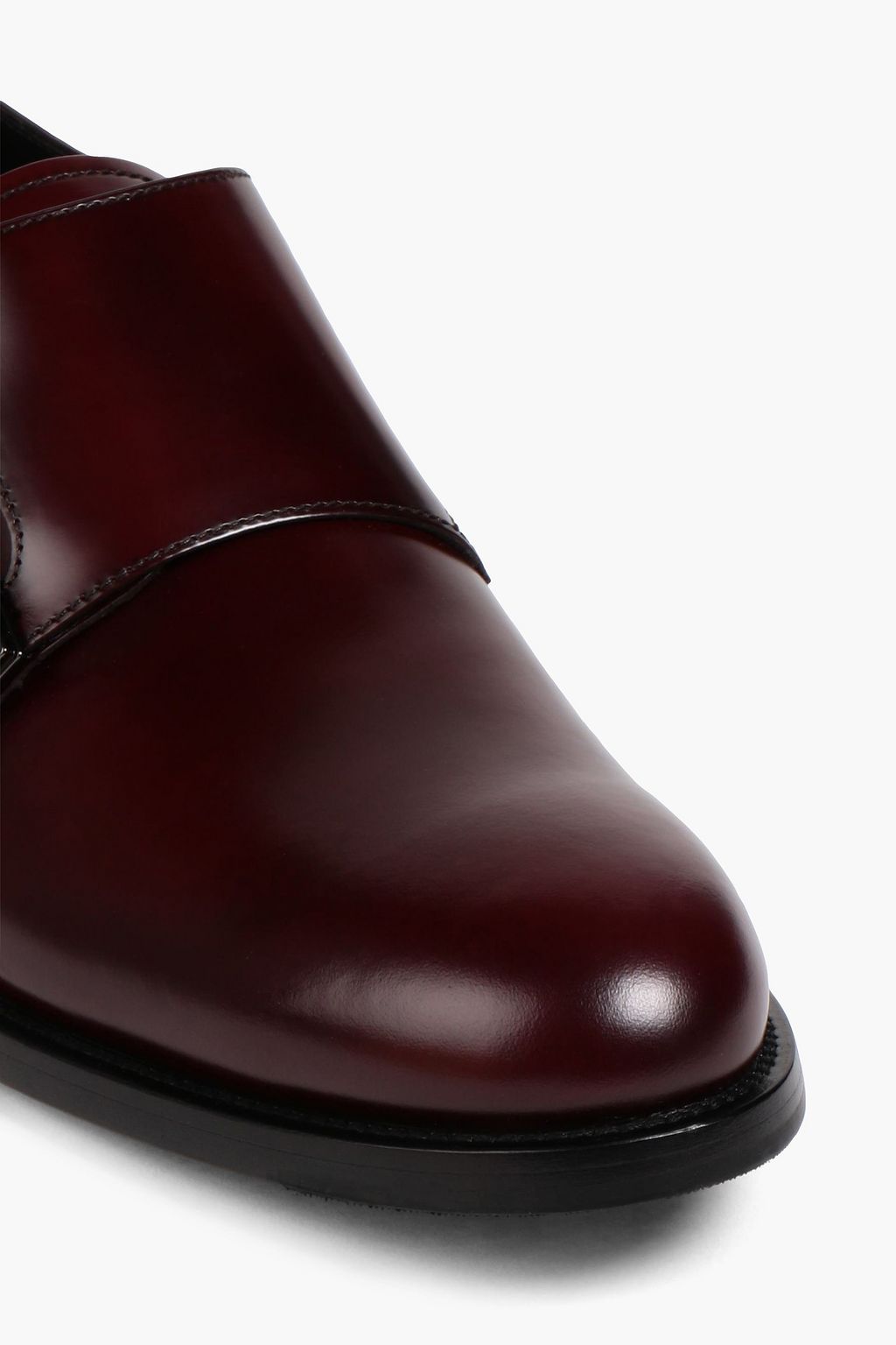 TOD'S Polished leather monk-strap shoes