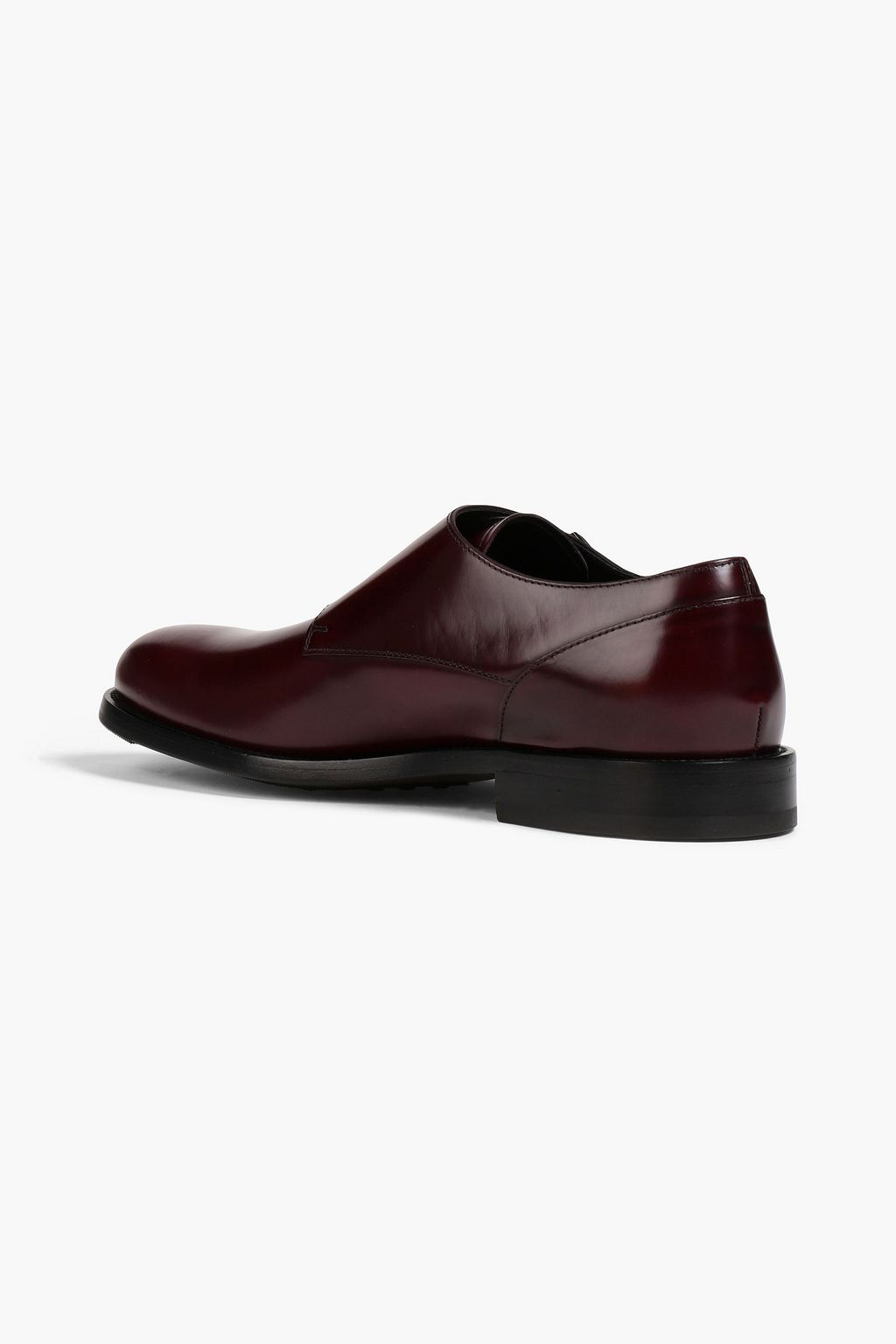 TOD'S Polished leather monk-strap shoes