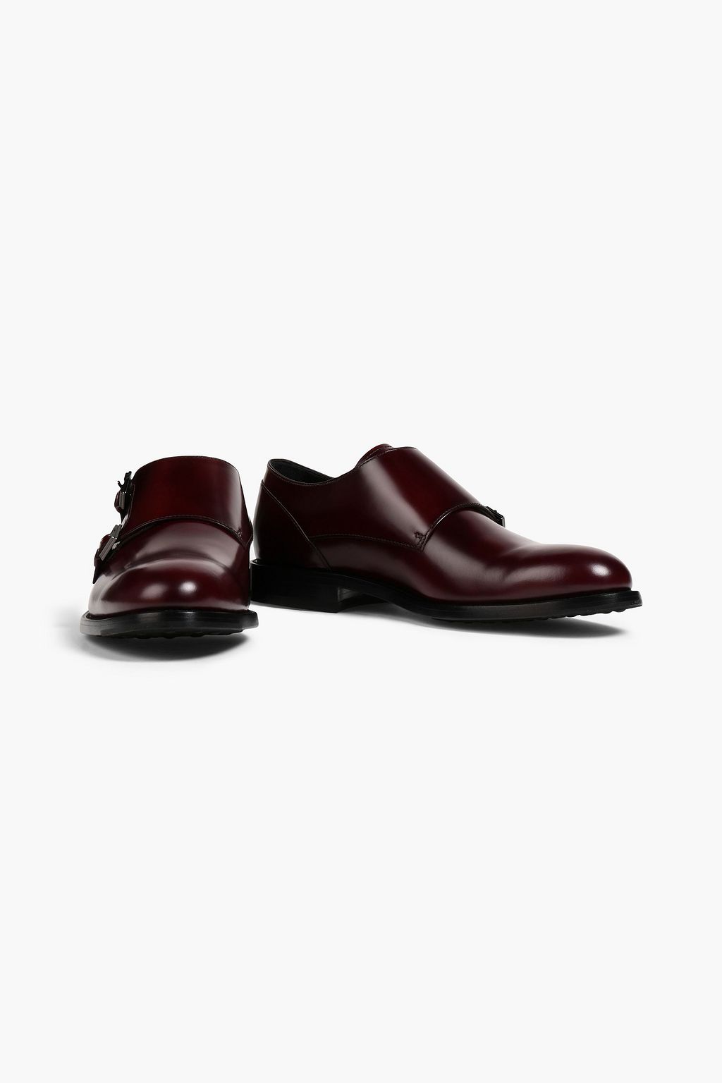 TOD'S Polished leather monk-strap shoes