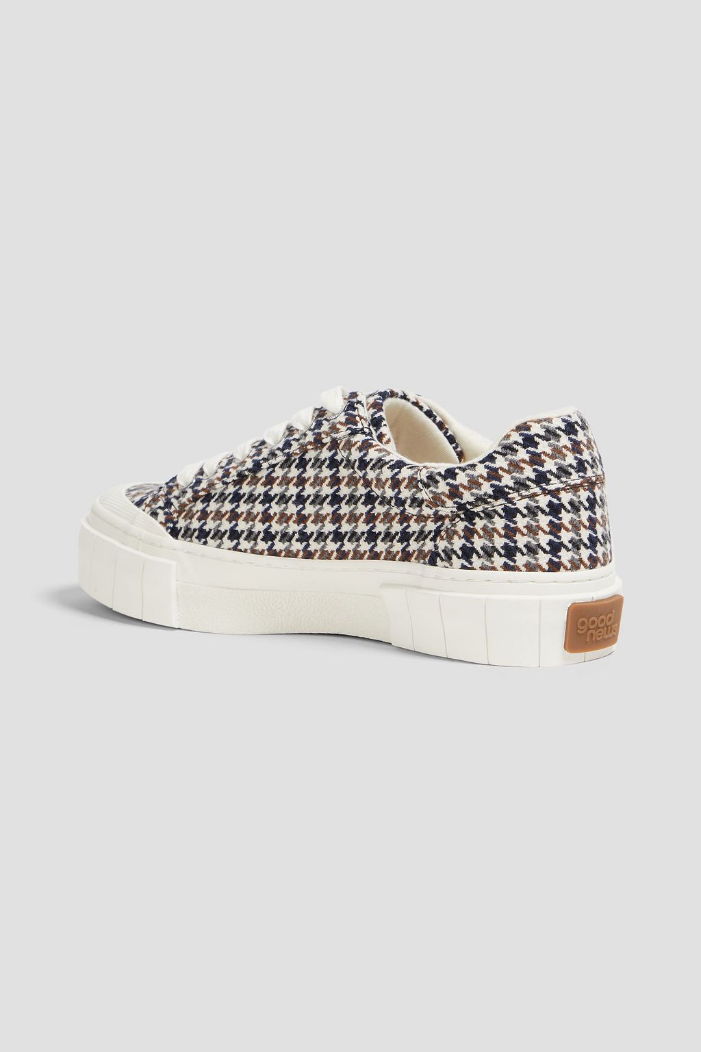 GOOD NEWS Opal houndstooth tweed platform sneakers