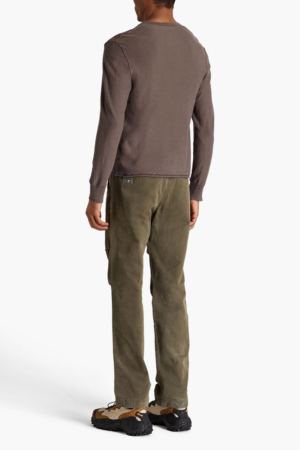JAMES PERSE Cotton and linen-blend jersey Henley T-shirt