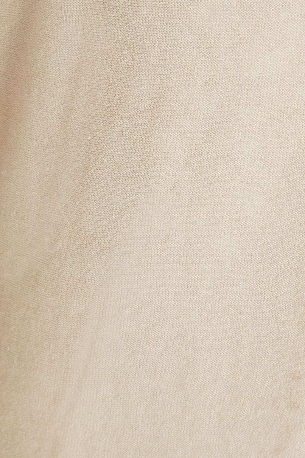 JAMES PERSE Cotton and linen-blend jersey Henley T-shirt