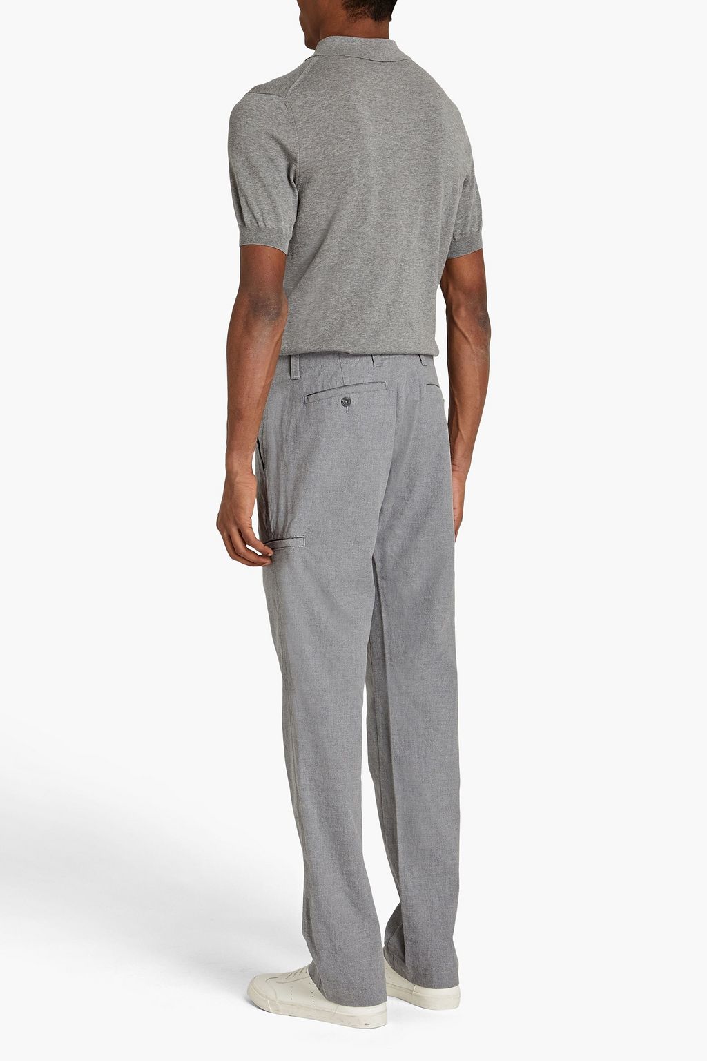 JAMES PERSE Mélange stretch-cotton flannel cargo pants